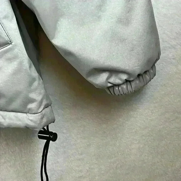 J Crew Sport Hooded Jacket Men's Sz Small Gray 1/4 Zip Pullover Fleece Lined - Picture 7 of 12